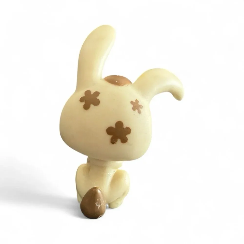 Littlest Pet Shop LPS‎ #582 Tan Cream Brown Bunny Rabbit Flower Eyes Authentic